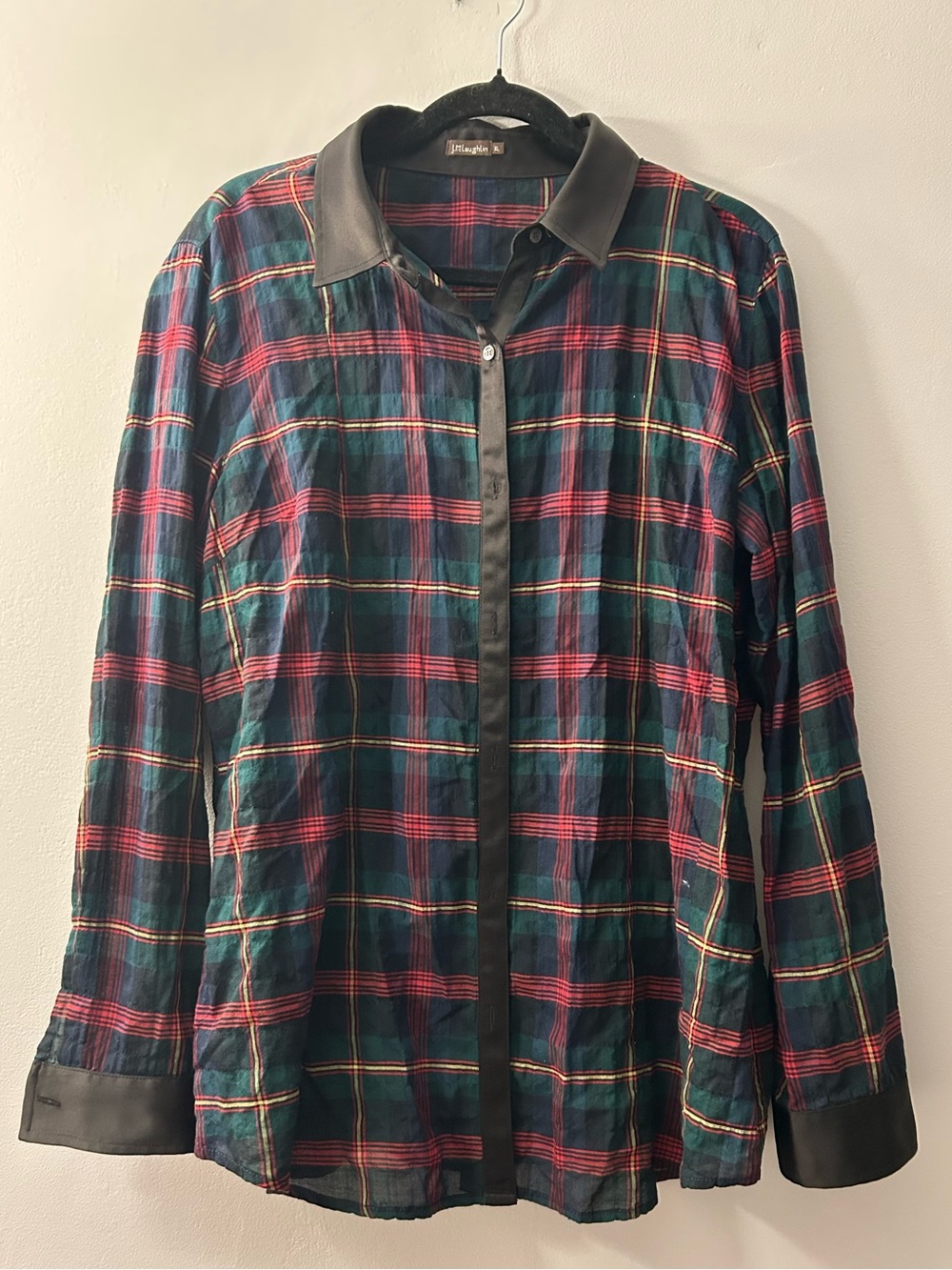 J. McLaughlin Leal Plaid Blouse